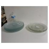 10 Piece Clear Glass Plates