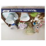 Mugs, Plastic Rabbit Figures & Other Items
