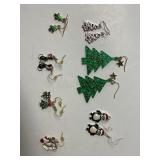 (7) Pair Christmas Earrings