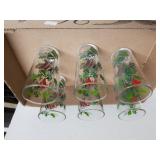 Set Of Christmas Glasses With Bells