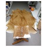 Cowhide Covered Wood Chair & Cowhide
