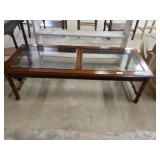 Vintage Glass Top Coffee Table