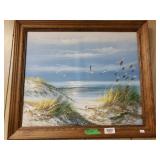 Beach Scene Oil In Canvas Painting