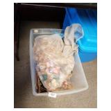 Tote With Spools Of Thread & Other Items