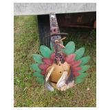 Fall Decor Metal Yard Turkey