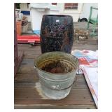 Metal Decor And Bucket