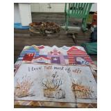 Nautical And Fall Welcome Mats