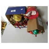 Assorted Christmas Ornaments & Other Items