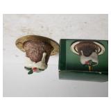 Bisque Porcelain Oil Lamp With Brass Plate