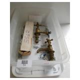 Brass Like Spigot,  Nails, Container