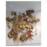 Assorted Gold Tone Tree Ornaments