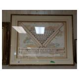 Large Midwestern Style Framed Art.