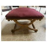 Decorative Metal Leg Footstool