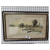 Antique 1906 Watercolor Painting Signed By Artist