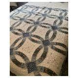 King Sized Double Wedding Ring Quilt