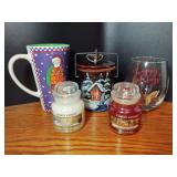 Christmas Grouping with Yankee Candles