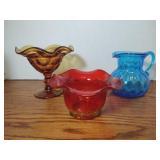 Colored Glass Lot - Imperial "Provincial" Footed
