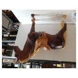 Large Toy Brown Saddled Horse