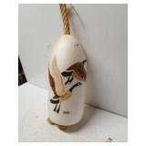 Hand Painted,  Signed Goose Buoy