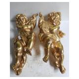Plastic Golden Cherubs