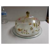 Antique Hand Painted Cake Plate. Handle Needs
