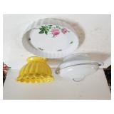 Yellow Case, White Soup Tureen, Torte Pan