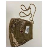 Whiting & Davis Gold Tone Shoulder Bag