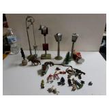 Antique Model Railroad,  Train Lights, Lead