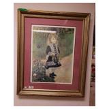Girl With Watering Can By Renoir Framed Print