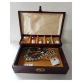 Vintage Jewelry Box With Contents