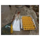 Aluminum Lounge Chair,  Rakes And Snow Shovel