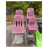 Lot Of 14 School Chairs