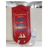 Difference Between Men & Boys Wooden Sign -
