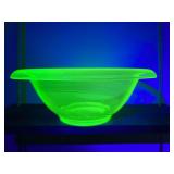 Large Uranium Glass Bowl