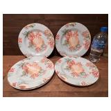 Set of 6 Hard Plastic Scallop Plates