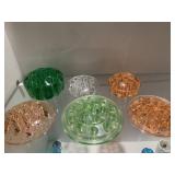 Various Depression Glass Frogs- Two of which