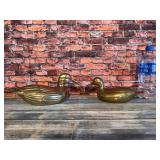 Two Solid Brass Ducks