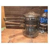 Vintage Pyrex Flameware Glass Double Broiler &