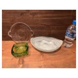 Vintage Imperial Beaded Plate, Swirled Glass