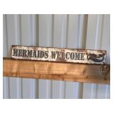 Metal Mermaids Welcome Sign
