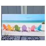 Seascape Panorama with Colorful Painted