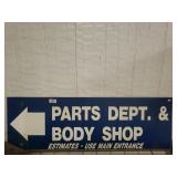 Metal Parts And Body Shop Sign