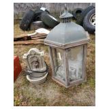 Decorative Lantern And Small Fountain