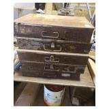 5 Metal Tool Boxes With Contents