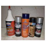 Gear Oil, Engine Enamel, Headliner Adhesive,and