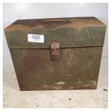 Metal Filing Box With Contents
