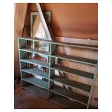 Shelving, Mirror And Light Fixture