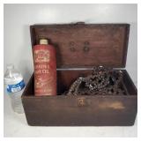 Wooden Box With Chains Bar Oil
