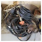 Assortment Of Extension Cords Heavy Cable And