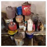 Assortment Of Gas Cans Buckets And More
